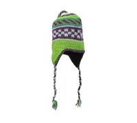 Balaju Height Wool Winter Beanie Hat with Ear Flaps, Hand Knitted, Fleece Lined, Multi Colour, 100% Wool, Great Gift (UK, Alpha, One Size, HAT 01)