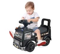 Balakaka 2025 Upgrade Ride On Car Foot to Floor Slider, Ride on Toys for 3 Year Old with Music & Steering Wheel, 2 in 1 Kids Ride On Car Baby Car Four-Wheel Big Tire (Police Car)