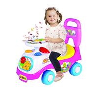 Balakaka 2025 Upgrade Ride On Car with Under Seat Storage, First Steps Toddler Walker Buggy Car with Light and Sound, Colourful Push Car Foot to Floor for Toddler Aged 18-36 Months Pink