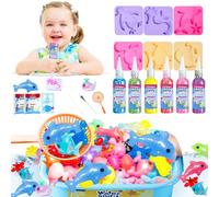 Balakaka 2026 Magic Water Gel Kit with 6 Colored Gel, 3D DIY Magic Aqua Elf Kit with 6 Moulds, Educational Toys Creative Crafts & Art Kit Gifts for Girls Boys Ages 5 6 7 8