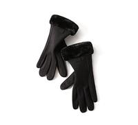 Balakaka 2026 New Women Winter Gloves, Thick Warm Windproof Plush Cuffs Touchscreen Gloves Thickened Lining, Comfortable Driving Glove for Girls Women for Running Cycling Outdoor, Black