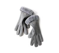Balakaka 2026 New Women Winter Gloves, Thick Warm Windproof Plush Cuffs Touchscreen Gloves Thickened Lining, Comfortable Driving Glove for Girls Women for Running Cycling Outdoor, Gray