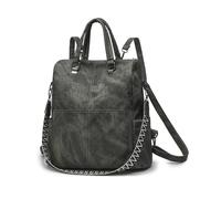 Balakaka Anti Theft Backpack for Women 33x16x35cm, PU Leather Fashion Backpack with Adjustable Straps, Lightweight Travel Daypack Casual Bag for School Work, Black