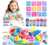 Balakaka Aqua Fairy Water Gel Kit - 3D DIY Magic Aqua Elf Craft Set for Kids Age 5-8 - Creative Art Supplies with 6 Coloured Gels & 12 Moulds - Educational STEM Toy Gift for Girls Boys