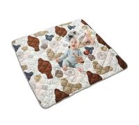 Balakaka Baby Play Mat for Floor 127x127cm, Soft Non Slip Thickened Bohemian Foldable Kids Playmat, Portable Large Baby Crawling Mats for Toddlers 1 2 3 Years, Machine Washable