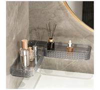 Balakaka Bathroom Storage 63×10.9cm, PET Thickened Shower Shelf No Drilling for Bathroom, Drainage Design Bathroom Accessories Shower Caddy Organiser, Gray