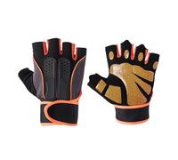 Balakaka Cycling Gloves Half Finger, Gel Padded Protection Breathable Anti-Slip Shock Absorption, Biking Gloves for Mountain Bike Road Bicycle Mountaineering Camping, Orange