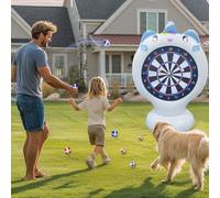 Balakaka Dart Inflatable Target Unicorn Blue(60x96x130cm), Inflatable Dart Board Includes 6 Balls, Outdoor Game Toys for Kids