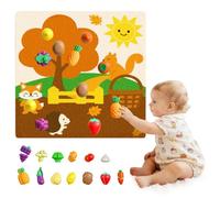 Balakaka Farm Fruits Vegetables Felt Story Board for Kids, Educational Learning Portable Story Board for Wall Teaching Home Classroom Play, 13 Fruits Cutting Fun Birthday Gift for Toddlers
