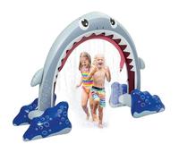 Balakaka Inflatable Arch Sprinkler 250x175x95cm, Shark Inflatable Splash Water Play Arch for Kids, Outdoor Summer Water Fun