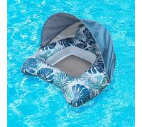 Balakaka Inflatable Pool Floats Adult 110 * 110 * 55cm, Pool Chairs with Canopy Raft Comfortable Back Support & Anti-Leak Design, Floating Chair for Party Summer Water Beach Lake Fun