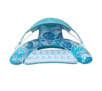 Balakaka Inflatable Pool Floats Adult 120 * 95 * 55cm, Pool Chairs with Canopy Raft Comfortable Back Support & Anti-Leak Design, Floating Chair for Party Summer Water Beach Lake Fun