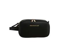 Balakaka Large Capacity Makeup Bag 28 * 16 * 14.5 cm, Travel Make Up Bag Organiser for Women with Handle, Portable PU Leather Waterproof Double Zipper Toiletry Bag, Mystery Black