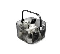 Balakaka Large Shower Caddy Basket, 8L Bathroom Organizer with Ventilation Holes & Handle, No Drilling Portable Storage Bin for Shampoo, Soap, Toiletries - for Kitchen, Dorm Room, black