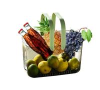 Balakaka Large Shower Caddy Basket | Waterproof Plastic Bathroom Storage Organizer with Handle & Drain Hole, Freestanding & Wall Mount, for Toiletries & Cosmetics, 26x15x15cm Grass Green