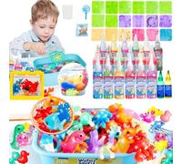 Balakaka Magic Water Elf Kit with 20 Colored Gel, 3D DIY Colorful Sea Creature Toys for Children with 18 Mold, Water Bead Sensory Aqua Fairy Toys Creative Educational Toys for Kid 3+