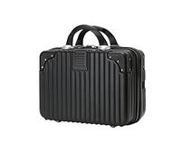 Balakaka Makeup Case Hard Shell ABS Waterproof Travel Cosmetic Suitcase, 11L Portable Vanity Organizer with Elastic Bands & Zipper, Small Lightweight Makeup Box for Women Girls, Classic Black