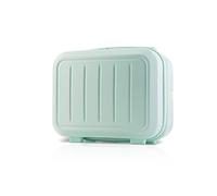 Balakaka Makeup Case with ABS Hard Shell, 30x17x23cm Travel Cosmetic Organiser Bag, Water-Resistant Vanity Case with Elastic Straps, Mini Carry On Suitcase for Women Toiletries, Green