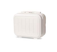 Balakaka Makeup Case with ABS Hard Shell, 30x17x23cm Travel Cosmetic Organiser Bag, Water-Resistant Vanity Case with Elastic Straps, Mini Carry On Suitcase for Women Toiletries, Snow White
