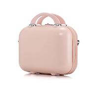 Balakaka Makeup Travel Case for Women Girl, Hard Shell Cosmetic Case with Soft Handle, Portable Waterproof Vanity Case for Toiletry (Pink)