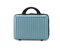 Balakaka Makeup Travel Case with Elastic Band and Zipper, Hand Luggage Cosmetic Case for Women, Portable Water Proof PC Cosmetic Bag Sky Blue