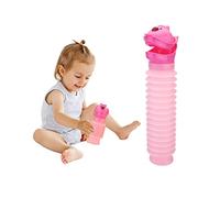 Balakaka Male Female Portable Mobile Toilet Emergency Urinal Retractable Urine Bottle Potty Pee Urine Bottle Shrinkable Urinal for Camping, Hiking, Traffic Jam and Outdoor Activities Pink
