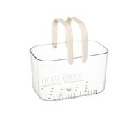 Balakaka Shower Caddy Basket 5.8L, Portable Shower Caddy Bins with Drain Hole for Storage Cosmetics, Bath Basket Shower Organizer with Handle for Bathroom, Cream style
