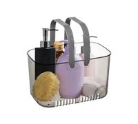 Balakaka Shower Caddy Basket, Large Waterproof Plastic Shower Organizer with Handle & Drain Hole, Wall Mount Freestanding Storage Caddy for Bathroom Cosmetics, 26x15x15cm Silver Gray