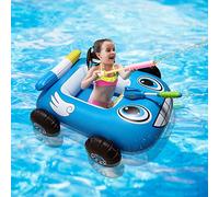 Balakaka Swimming Float Inflatable for Infants-Racing Car Baby Swim Ring with Water Gun, Summer Pool Toys for Boys & Girls Aged 1-9 Years (Blue)