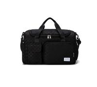 Balakaka Travel Duffel Bag 46×23×30 cm, 31L Large Womens Mens Sports Gym Bag with Shoe Compartment Wet Pocket, Weekend Overnight Bag with Trolley Sleeve for Swimming Shopping, Black