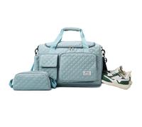 Balakaka Travel Gym Bag 34 L with 1.5 L Small Bag, Waterproof Sports Gym Bag Duffle Bag with Wet and Dry Separation Bag, Hospital Bag with Removable Shoulder Strap for Womens Mens, Lake Blue