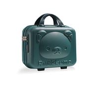 Balakaka Vanity Case 10 L with Combination Lock, Portable Water Proof Hand Luggage Cosmetic Travel Case with Handles, Hard Shell Vanity Cases with Zipper for Women Girl, Dark Green