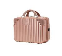 Balakaka Vanity Case 32 * 15 * 23cm, 11L Beauty case with Elastic Band and Zipper, Portable Waterproof ABS Suitcase Hard Shell Makeup Case for Women Girl, Rose Gold