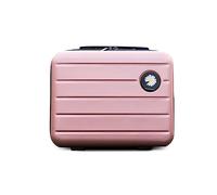 Balakaka Vanity Cases 12.75L, Portable Waterproof ABS Hard Shell Beauty Case 34 * 15 * 25cm, 16 inches Large Capacity Makeup Case with Zipper and Handle, Rose Gold