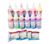 Balakaka Water Spirit Color Gel 12 Bottles + Powder 4 Packs, 3D DIY Aqua Fairy Water Gel Kit for Kids, Creative Art Crafts Kits Birthday Gifts for Girls Boys Ages 3+