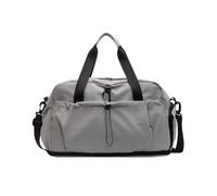 Balakaka Weekend Travel Bag with Smooth Zipper 40 * 21 * 30cm, Sports Duffle Bag with Shoes Compartment Wet Pocket, Large Capacity Women Men Gym Bag for Swimming, Gray