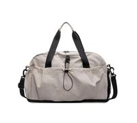 Balakaka Weekend Travel Bag with Smooth Zipper 40 * 21 * 30cm, Sports Duffle Bag with Shoes Compartment Wet Pocket, Large Capacity Women Men Gym Bag for Swimming, White