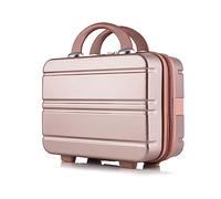 Balakaka Women's Hard Shell Cosmetic Case, Hand Luggage, Cosmetic Case with Elastic Band and Zip, Waterproof Beauty Case, Women Portable, Elegant rose gold colour