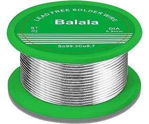 Balala Lead Free Solder 20g/NT, Solder Wire, Soldering Flux 0.8mm, Sn99.3 Cu0.7 Solder Rosin Core for Repairing Electronic Components or Working on DIY Projects, KIT-21