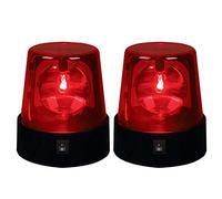 Balana 4.5" LED Strobe Light, Rotating Flashing Light, 360 Degree Disco Party Lamp, Perfect for Club, Home Party, Ballroom, Show Bar (Red, 2PCS)