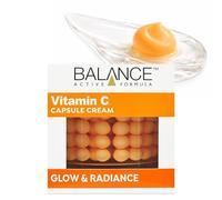 Balance Active Formula Vitamin C Capsule Cream (100ml) - Brightening Face Moisturiser, Hydrating Gel Cream for Glow & Radiance, Even Skin Tone - Lightweight Daily Moisturiser for Dull & Dry Skin