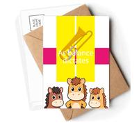 Balance Art Musical Instruments Postcards Envelopes Cards Mailing Year Horse