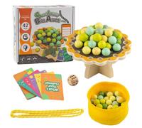 Balance Beads Set:Professional Cognitive Development Performance, Multiplayer Table Challenge Design, Reinforced Balance Base + High Gloss Finish, Educational Tool pa