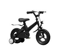 balance bike Kids Bike Ages 3-10 With Training Wheels Easy To Assemble Bicycle With Night Lighting ride on toys(Nero,18inch)