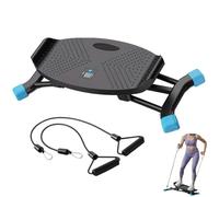 Balance Board,All Motion Exerciser with Resistance Bands 800 Lbs,Noiseless Heavy-Duty Fitness Board,Silent Exercise for Home(Black blue)