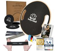 Balance Board Deluxe Wobble Board for Physio-Therapy Gyro Training; Trains Balance & Coordination (Studio Set Deluxe Wood)