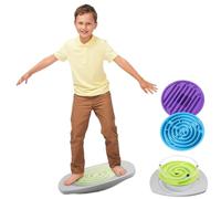 Balance Board for Kids, Balance Board Maze with 2 Balls, 3 Replacement Labyrinth Boards, 20 inch Wobble Boards for Physical Therapy, Toddler Sensory Rocking Seesaw, Non-Slip Pedals, Max Load 220 Lbs