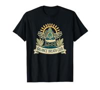 Balance Breath Club Seated Pose Chair Sun T-Shirt