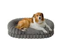 BALANCE Calming Dog Bed for Large Sized Dogs, 36 Inches Oval Washable Pet Bed with Sides, Orthopedic Pet Couch Sofa with Non-Slip Bottom, Gray