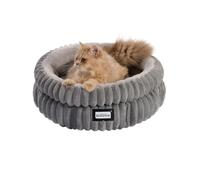 BALANCE Cat Bed Kitten Bed, Washable Round Cat Beds for Indoor Cats, Super Soft Plush Faux Fur Pet Bed for Puppy and Kitten with Anti-Slip Bottom